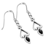Black Onyx Sterling Silver Earrings - e396